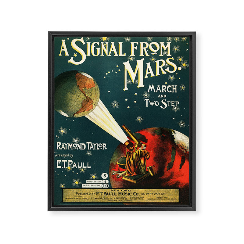 "A Signal from Mars": sheet music cover, 1901 Framed Canvas Print Gallery Image 6