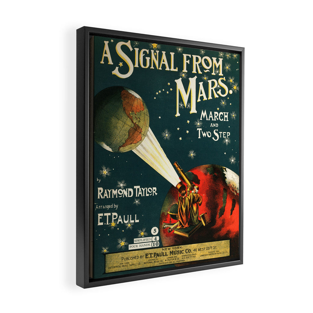 "A Signal from Mars": sheet music cover, 1901 Framed Canvas Print Gallery Image 2
