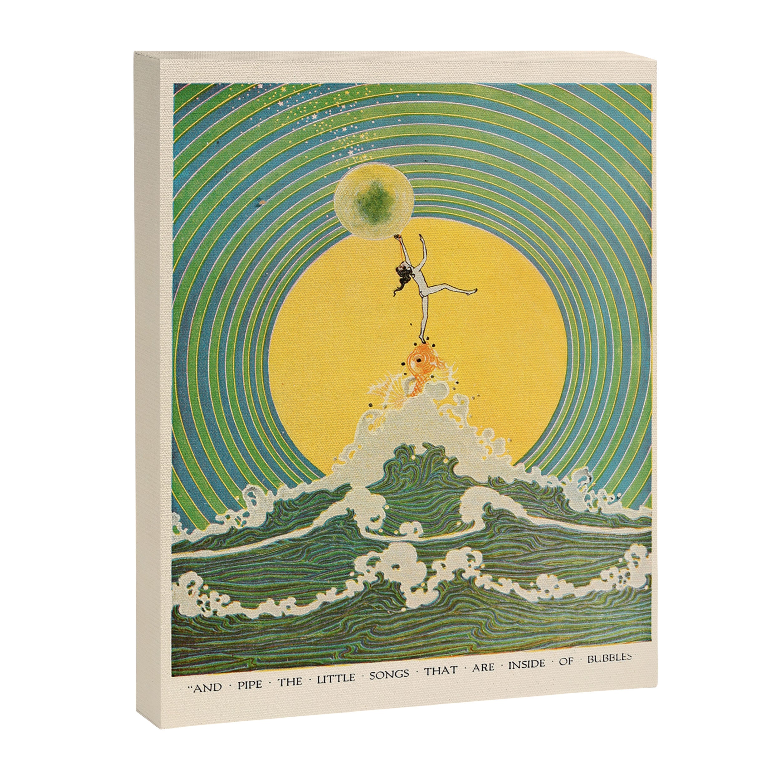 "And Pipe the Little Songs that Are Inside of Bubbles " by Dugald Stewart Walker, 1920 Canvas Print Gallery Image 6