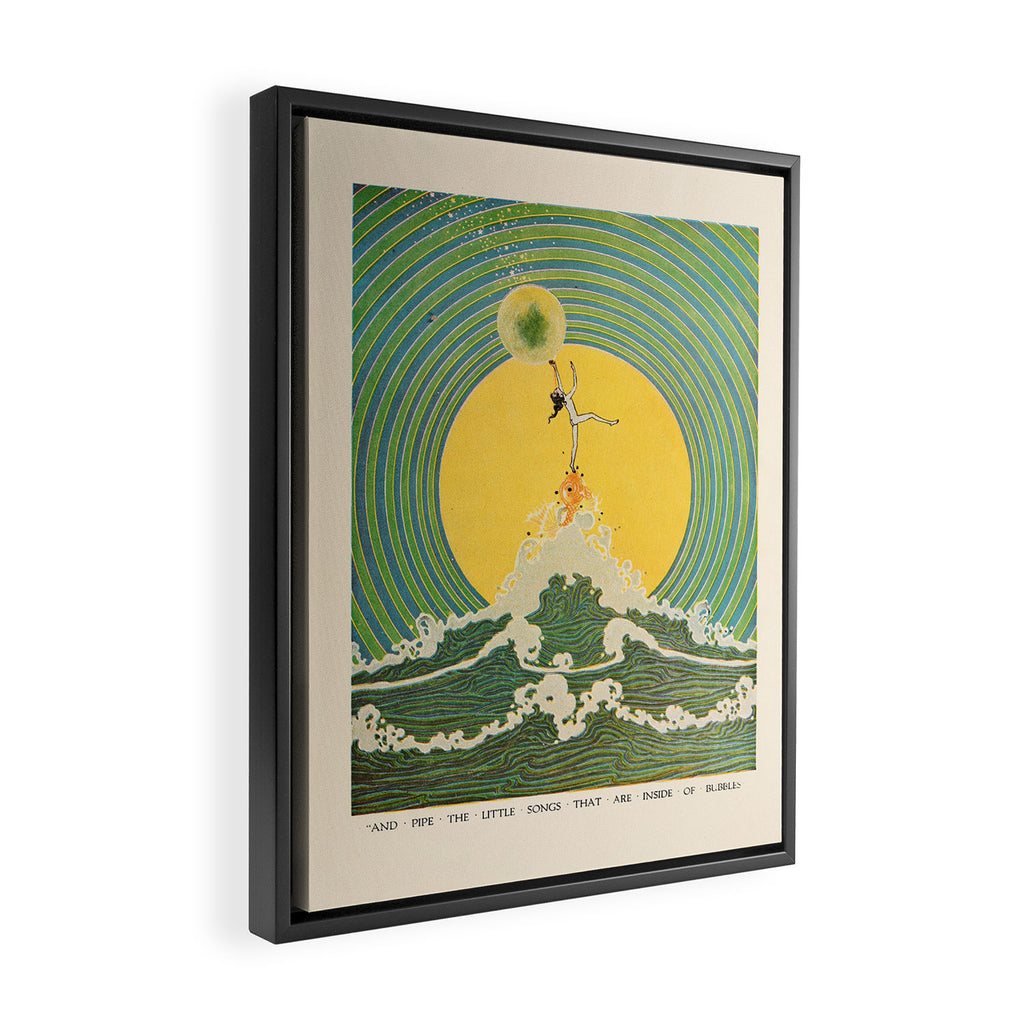 "And Pipe the Little Songs that Are Inside of Bubbles " by Dugald Stewart Walker, 1920 Framed Canvas Print Gallery Image 2