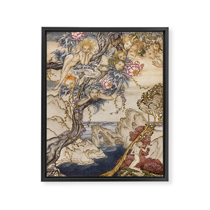Art by Arthur Rackham for "The Tempest" by William Shakespeare (1926) Framed Canvas Print Gallery Image 1