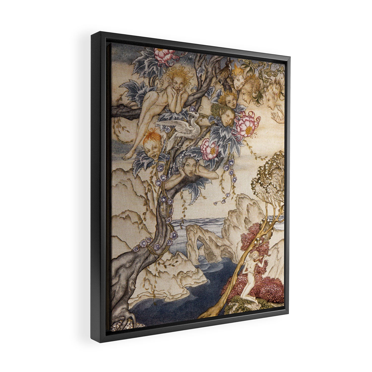 Art by Arthur Rackham for "The Tempest" by William Shakespeare (1926) Framed Canvas Print Gallery Image 2