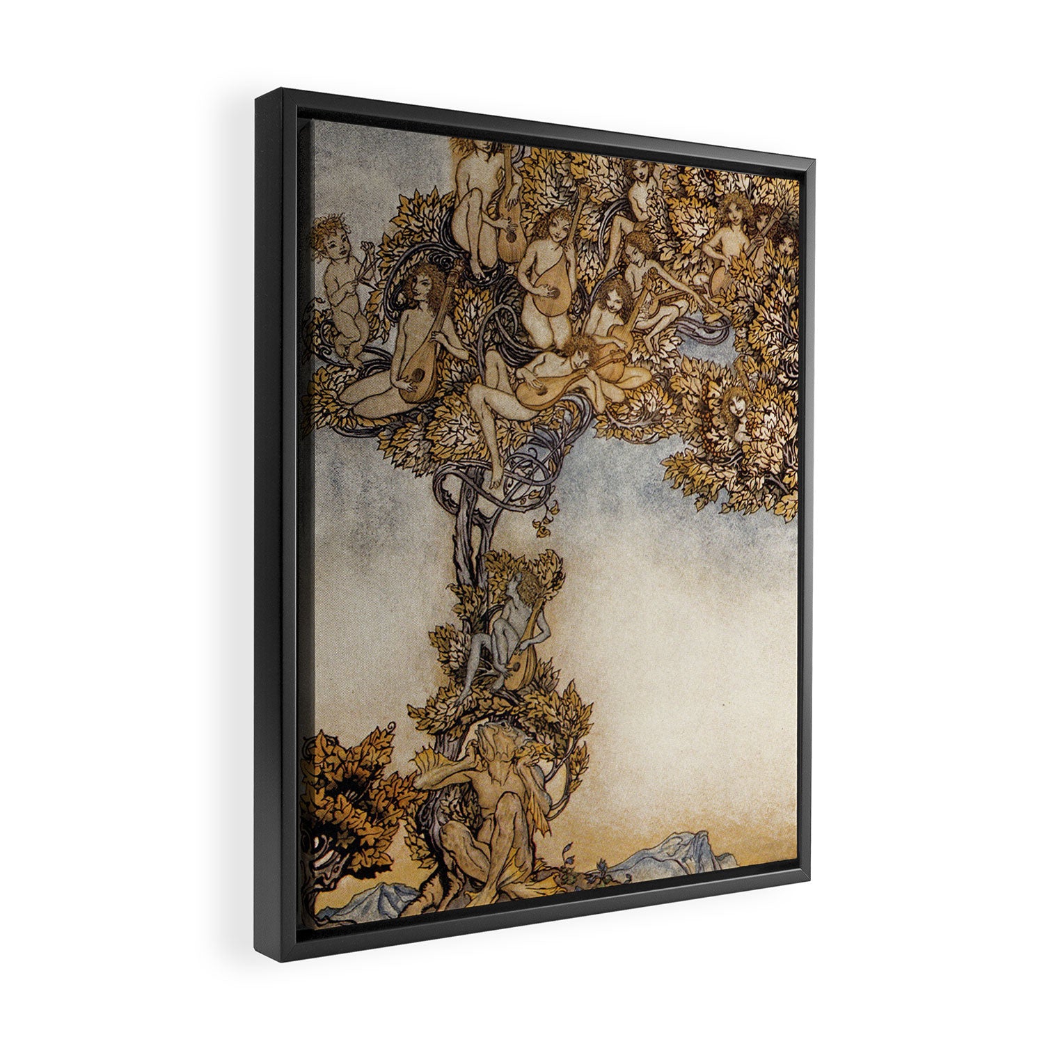 Art by Arthur Rackham for "The Tempest" by William Shakespeare (1926) Framed Canvas Print Gallery Image 2