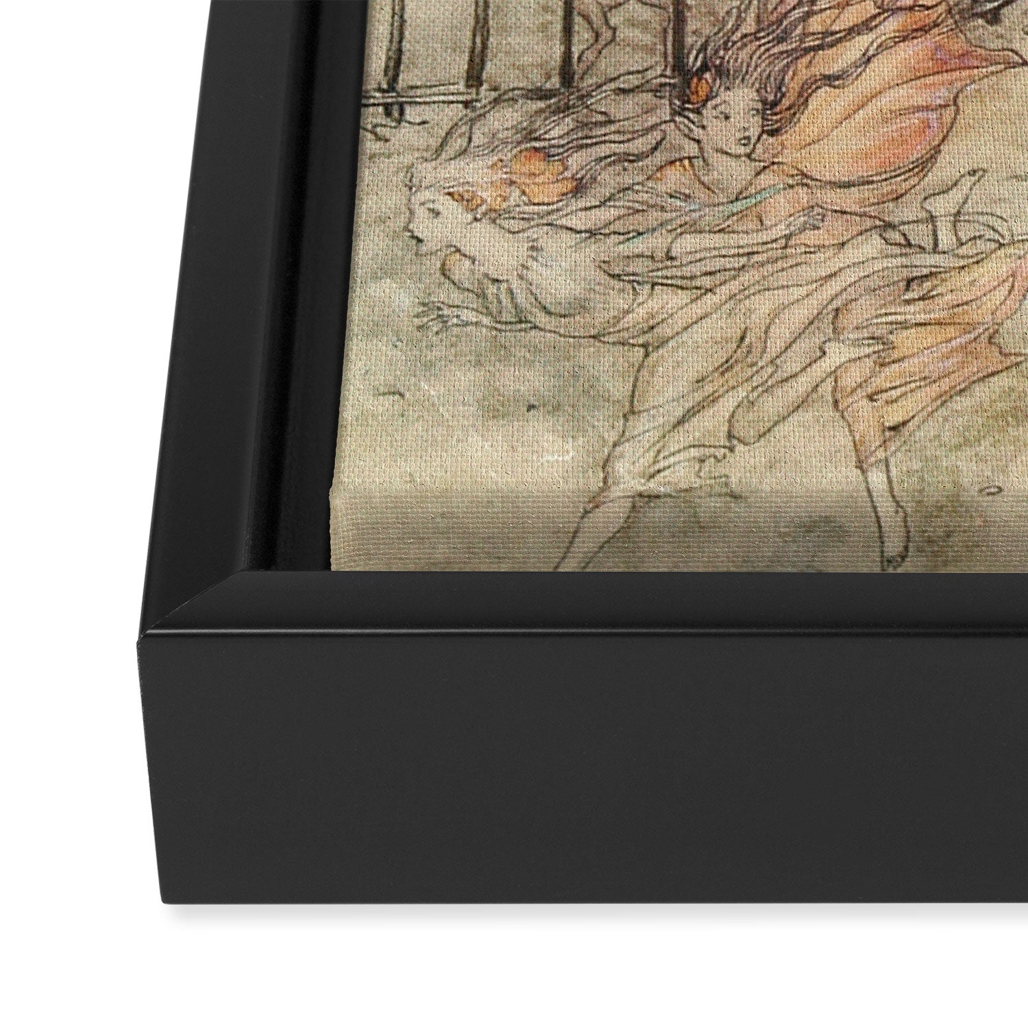 Art by Arthur Rackham from "PeterPan in Kensington Gardens," 1906 Framed Canvas Print Gallery Image 3