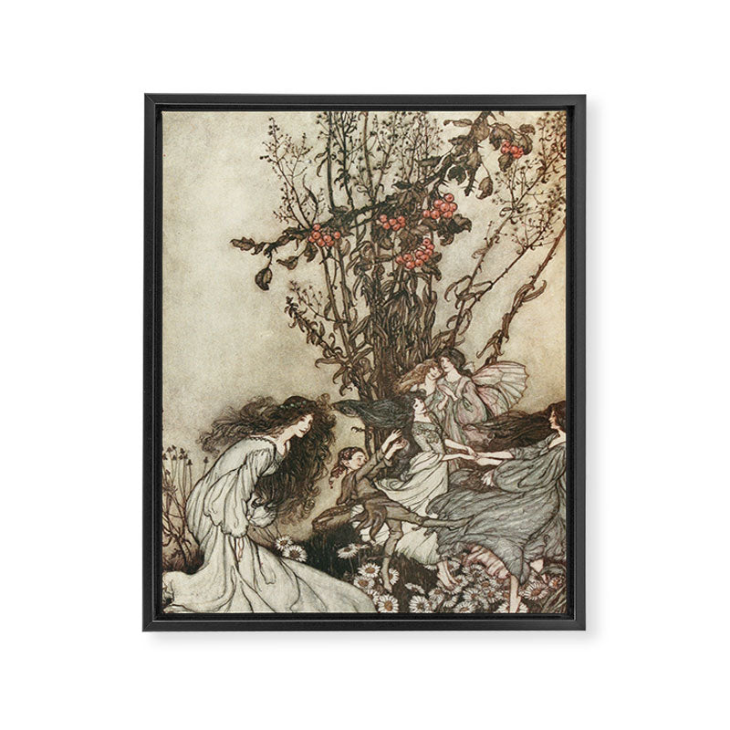 Art by Arthur Rackham from "PeterPan in Kensington Gardens," 1906 Framed Canvas Print Gallery Image 6