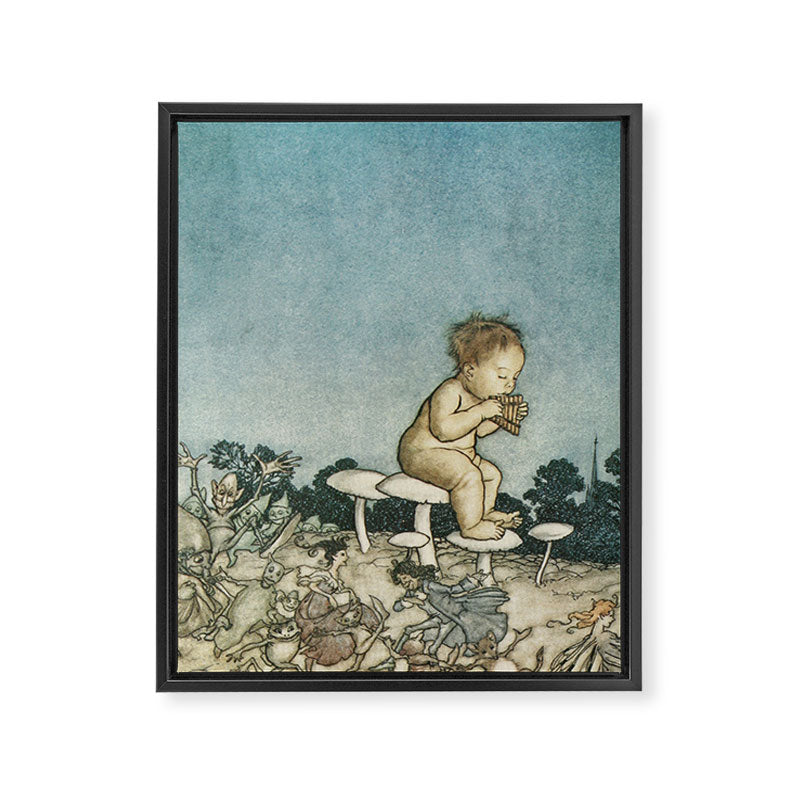 Art by Arthur Rackham from "PeterPan in Kensington Gardens," 1906 Framed Canvas Print Gallery Image 6