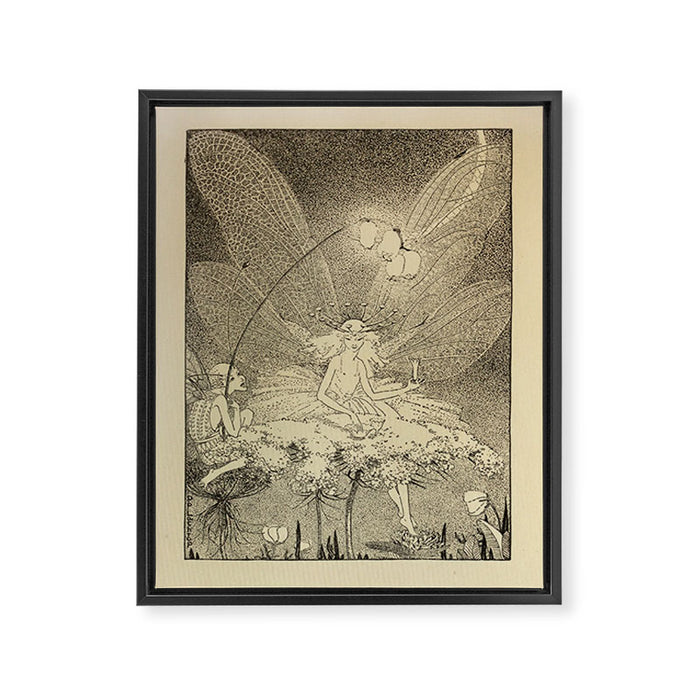 Art by Dorothy Lathrop for "Down-Adown-Derry" by Walter de la Mare (1922) Framed Canvas Print Gallery Image 1