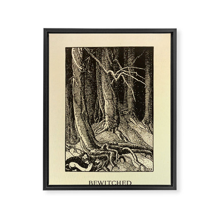 Art by Dorothy Lathrop for "Down-Adown-Derry" by Walter de la Mare (1922) Framed Canvas Print Gallery Image 1