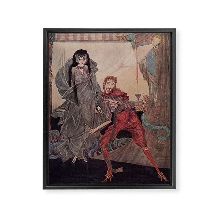 Art by Harry Clarke for a 1933 edition of Edgar Allan Poe's "Tales of Mystery and Imagination" Framed Canvas Print Gallery Image 1