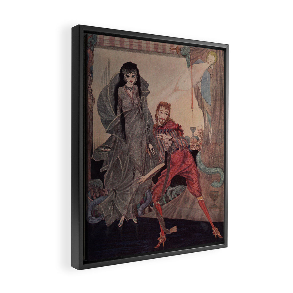 Art by Harry Clarke for a 1933 edition of Edgar Allan Poe's "Tales of Mystery and Imagination" Framed Canvas Print Gallery Image 2