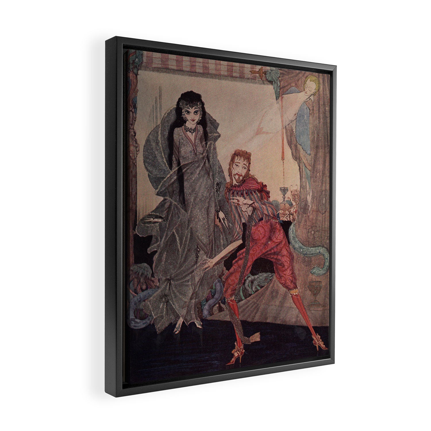 Art by Harry Clarke for a 1933 edition of Edgar Allan Poe's "Tales of Mystery and Imagination" Framed Canvas Print Gallery Image 2