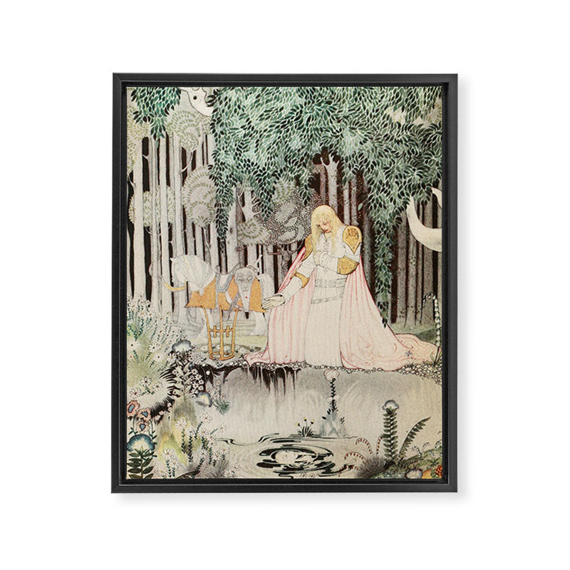Art by Kay Nielsen from "East of the Sun and West of the Moon" (1914) Framed Canvas Print Gallery Image 6
