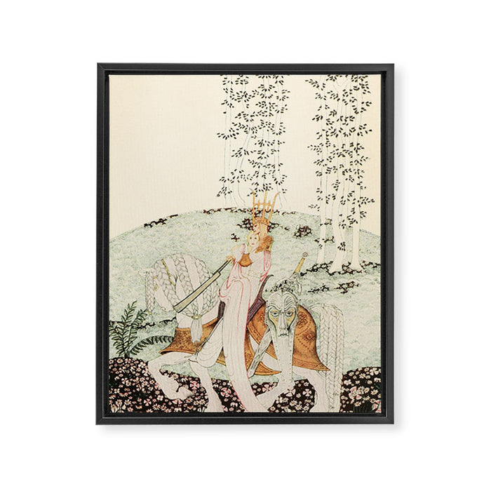 Art by Kay Nielsen from "East of the Sun and West of the Moon" (1914) Framed Canvas Print Gallery Image 1