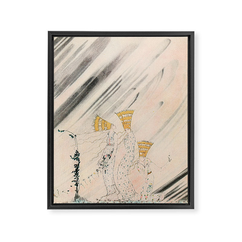 Art by Kay Nielsen from "East of the Sun and West of the Moon" (1914) Framed Canvas Print Gallery Image 3