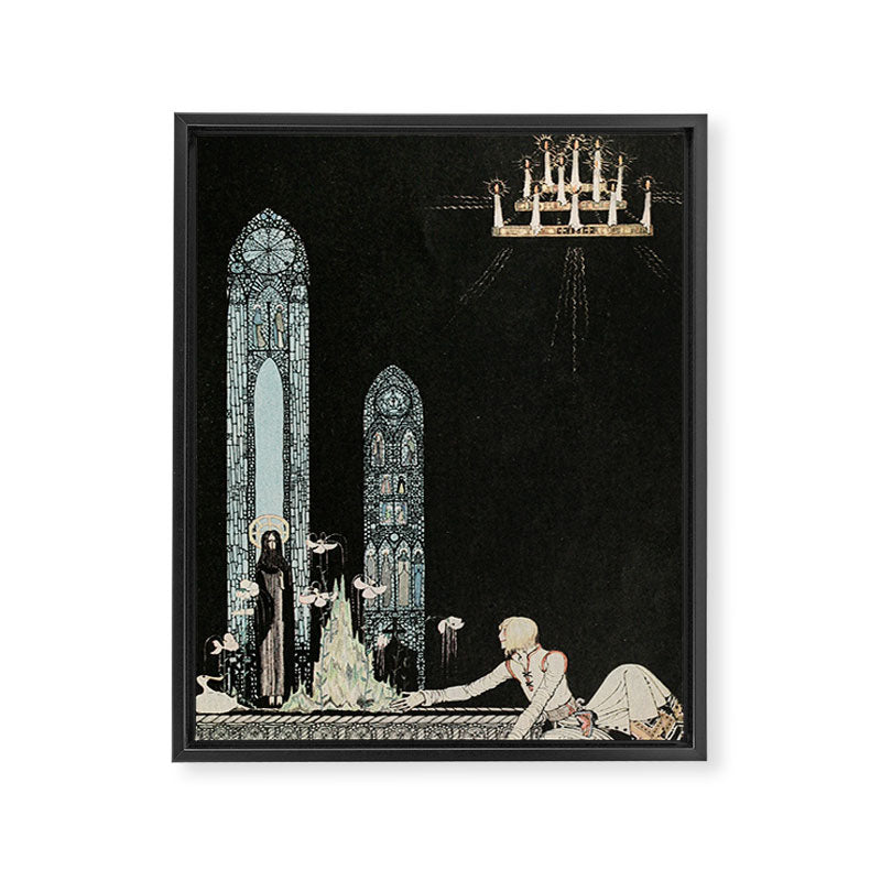 Art by Kay Nielsen from "East of the Sun and West of the Moon" (1914) Framed Canvas Print Gallery Image 3
