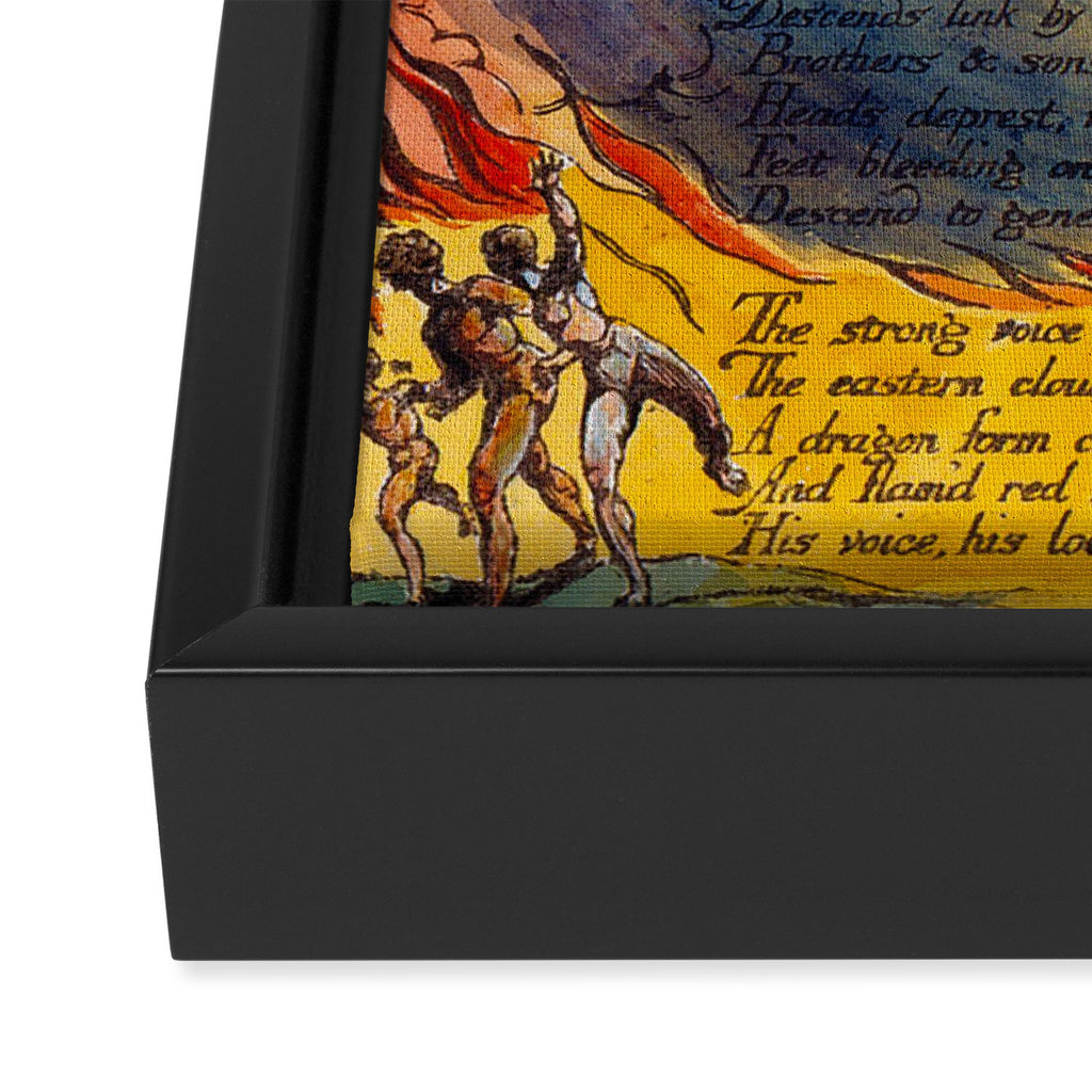 Art from "America: A Prophecy" by William Blake (1793) Framed Canvas Print Gallery Image 3