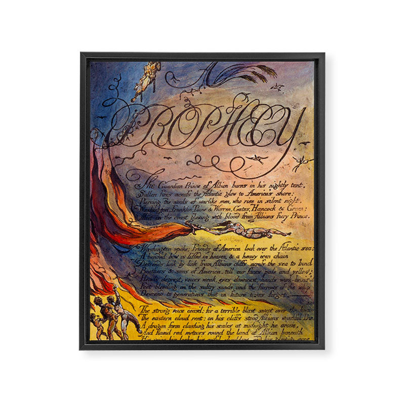 Art from "America: A Prophecy" by William Blake (1793) Framed Canvas Print Gallery Image 6
