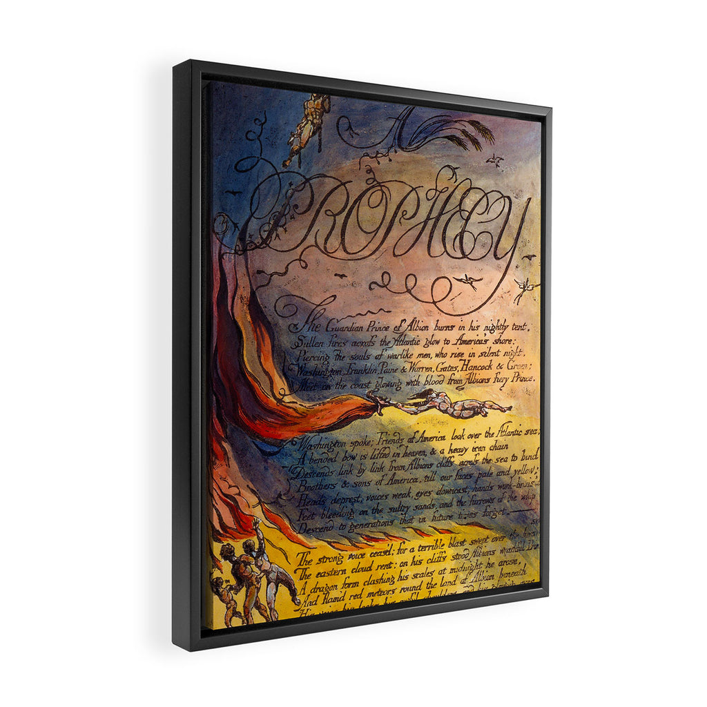 Art from "America: A Prophecy" by William Blake (1793) Framed Canvas Print Gallery Image 2