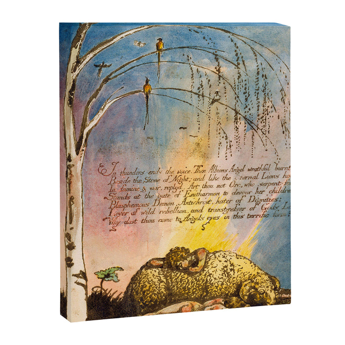 Art from "America: A Prophecy" by William Blake (1793) Canvas Print Gallery Image 1