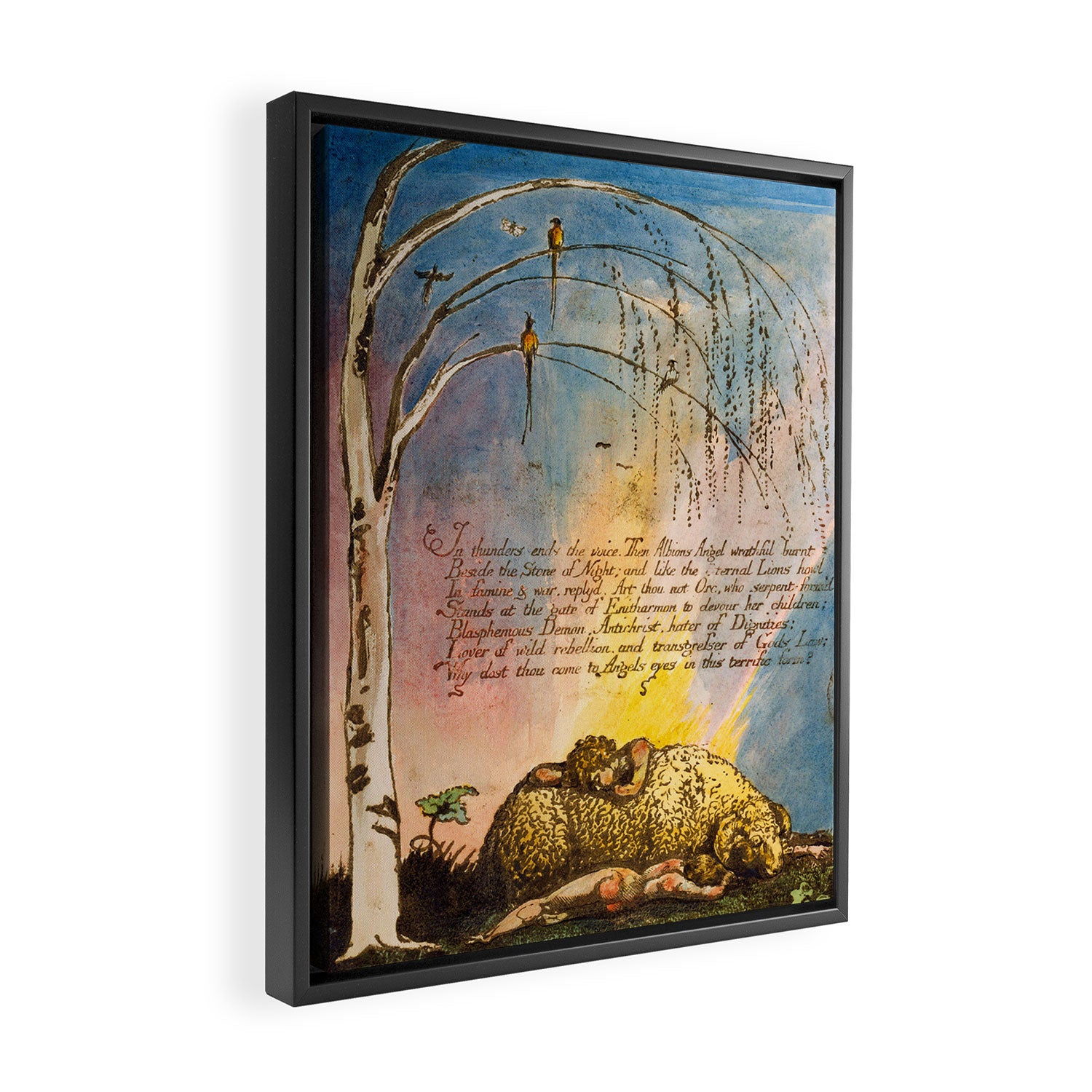 Art from "America: A Prophecy" by William Blake (1793) Framed Canvas Print Gallery Image 2