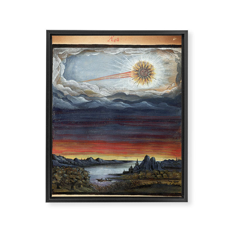 Art from "The Comet Book" (1587) Framed Canvas Print Gallery Image 6
