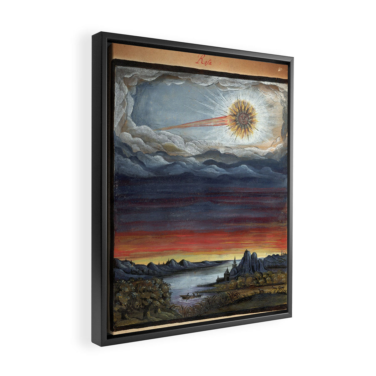Art from "The Comet Book" (1587) Framed Canvas Print Gallery Image 2