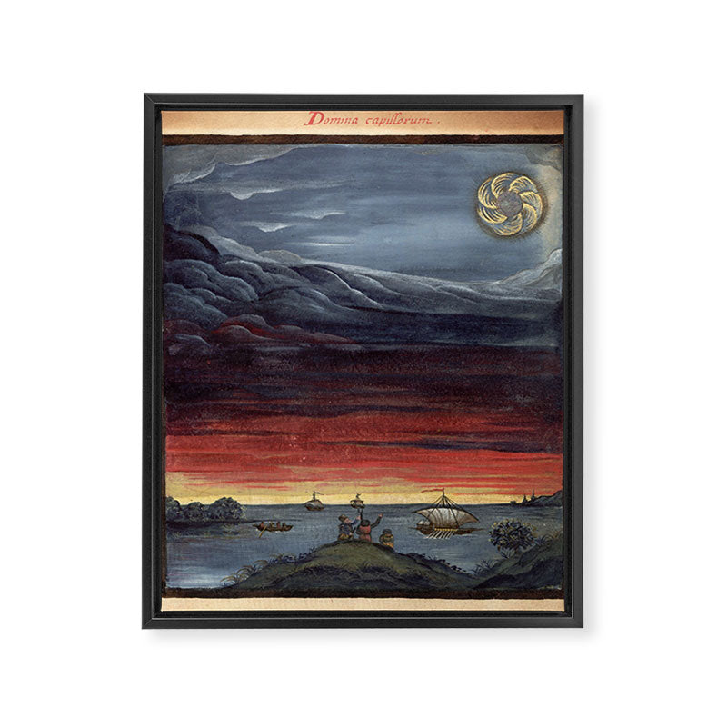 Art from "The Comet Book" (1587) Framed Canvas Print Gallery Image 6