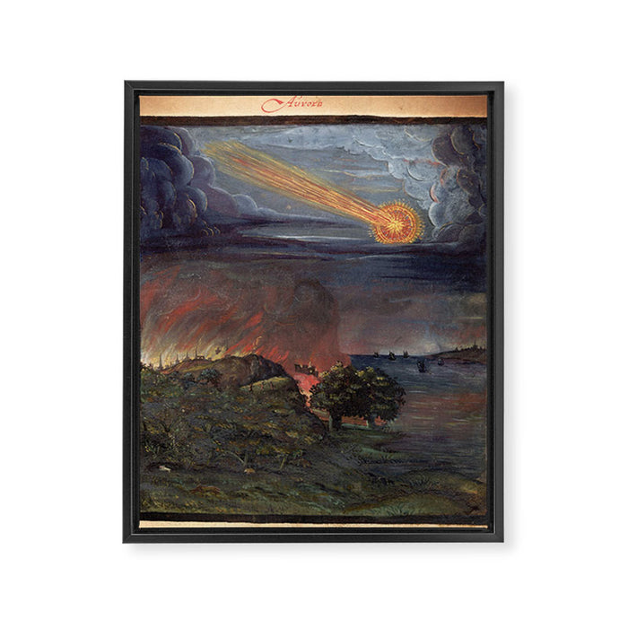 Art from "The Comet Book" (1587) Framed Canvas Print Gallery Image 1