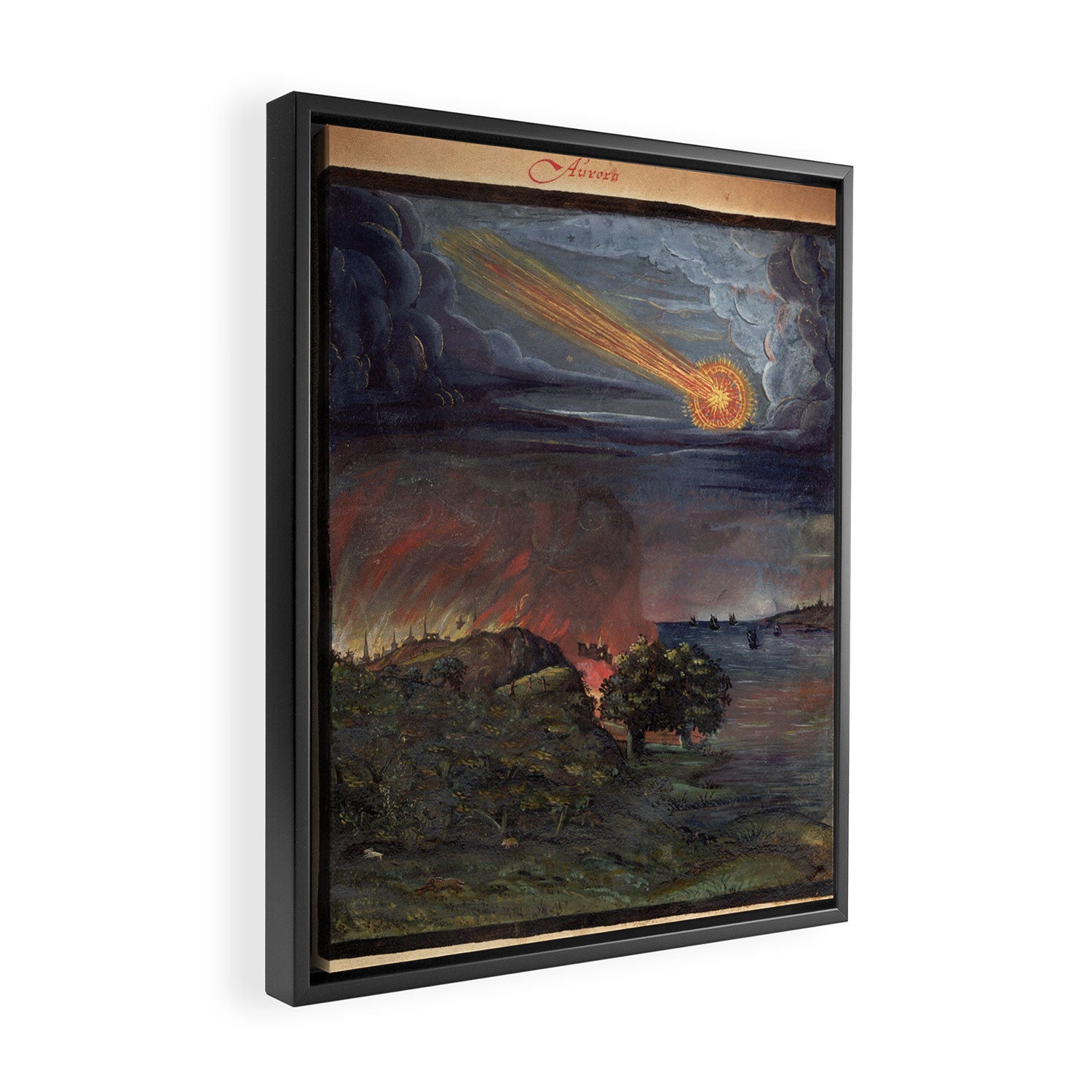 Art from "The Comet Book" (1587) Framed Canvas Print Gallery Image 2