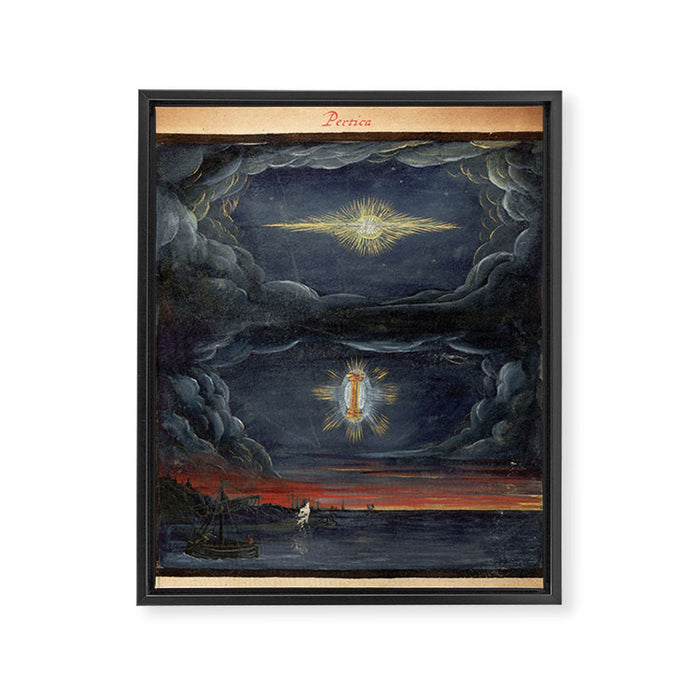 Art from "The Comet Book" (1587) Framed Canvas Print Gallery Image 1