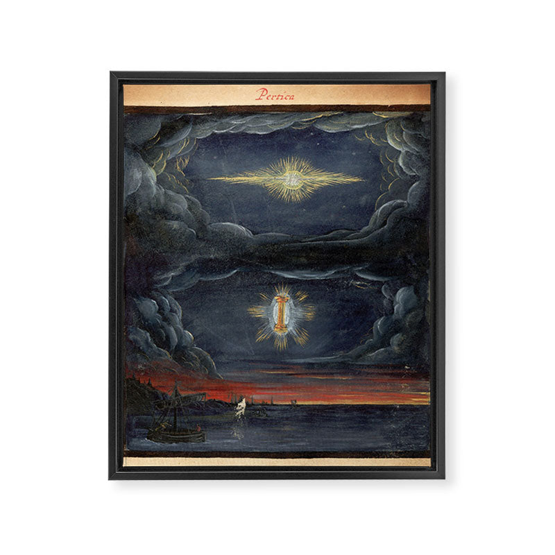Art from "The Comet Book" (1587) Framed Canvas Print Gallery Image 6