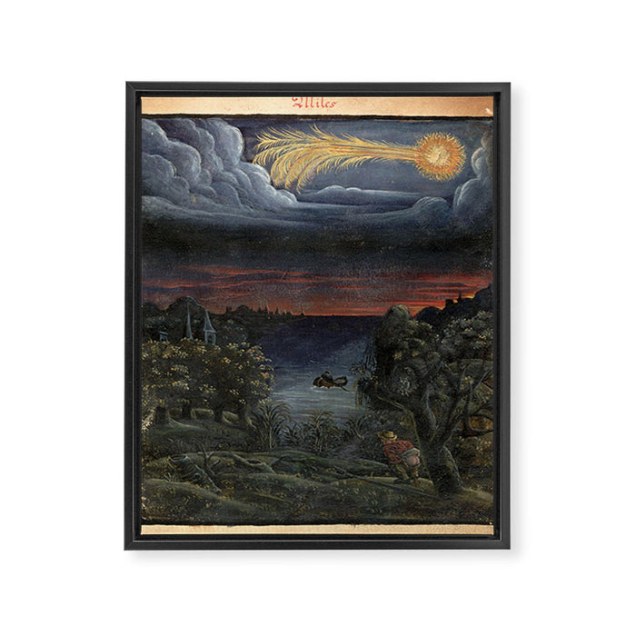 Art from "The Comet Book" (1587) Framed Canvas Print Gallery Image 1