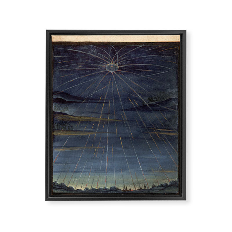 Art from "The Comet Book" (1587) Framed Canvas Print Gallery Image 6