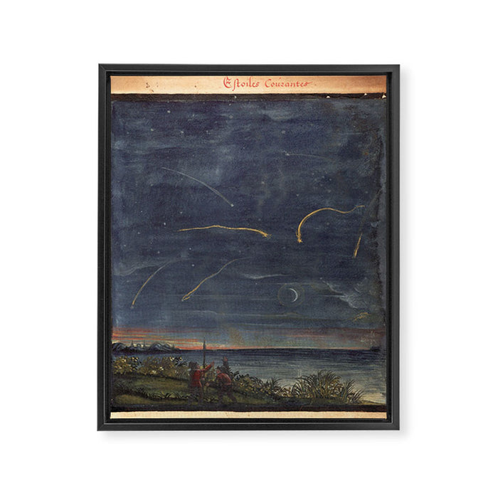 Art from "The Comet Book" (1587) Framed Canvas Print Gallery Image 1