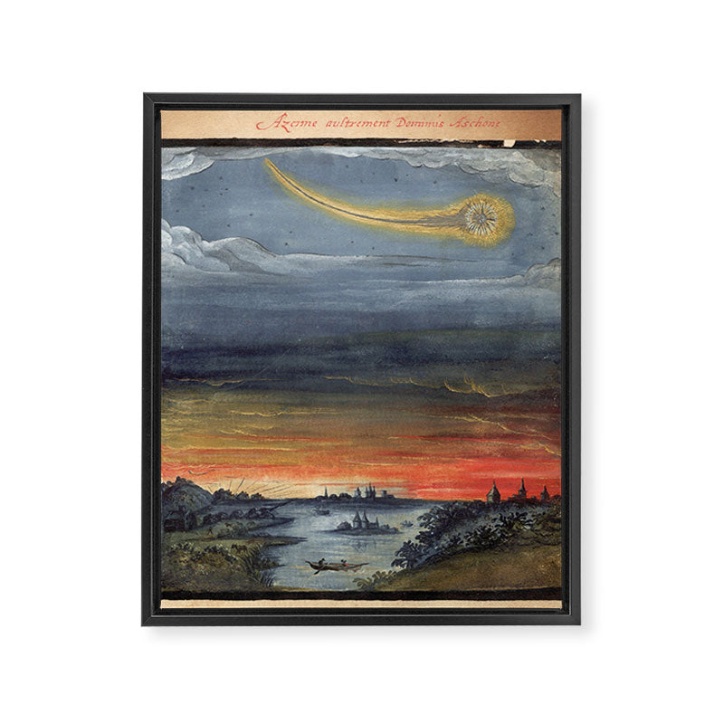 Art from "The Comet Book" (1587) Framed Canvas Print Gallery Image 6