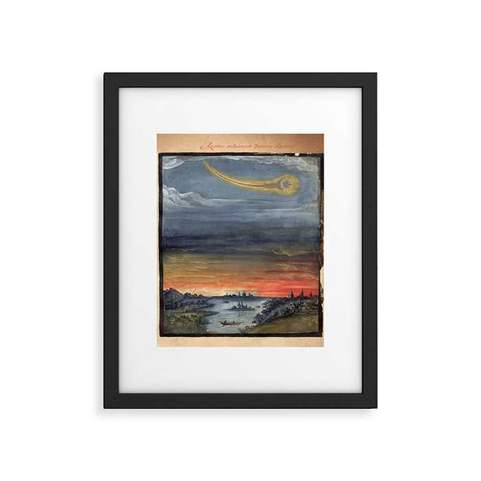 Art from "The Comet Book" (1587) Framed Art Print Gallery Image 1