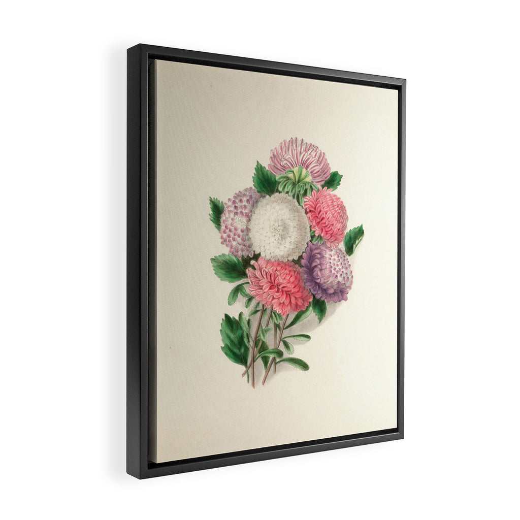  Asters by Clarissa Munger Badger, "Floral Belles," 1866 (benefitting The Nature Conservancy) Framed Canvas Print Gallery Image 2