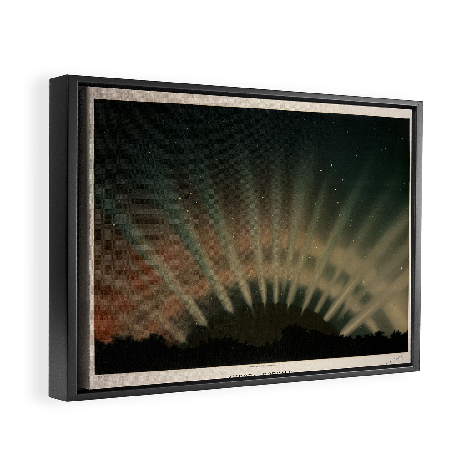 Aurora Borealis by Étienne Léopold Trouvelot (1872) Framed Canvas Print Gallery Image 2