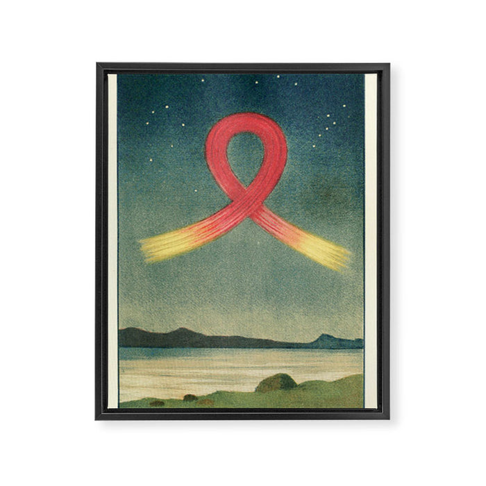 Aurora Borealis from "Lâaurore borÃ©ale" by Selim LemstrÃ¶m, 1886 Framed Canvas Print Gallery Image 1