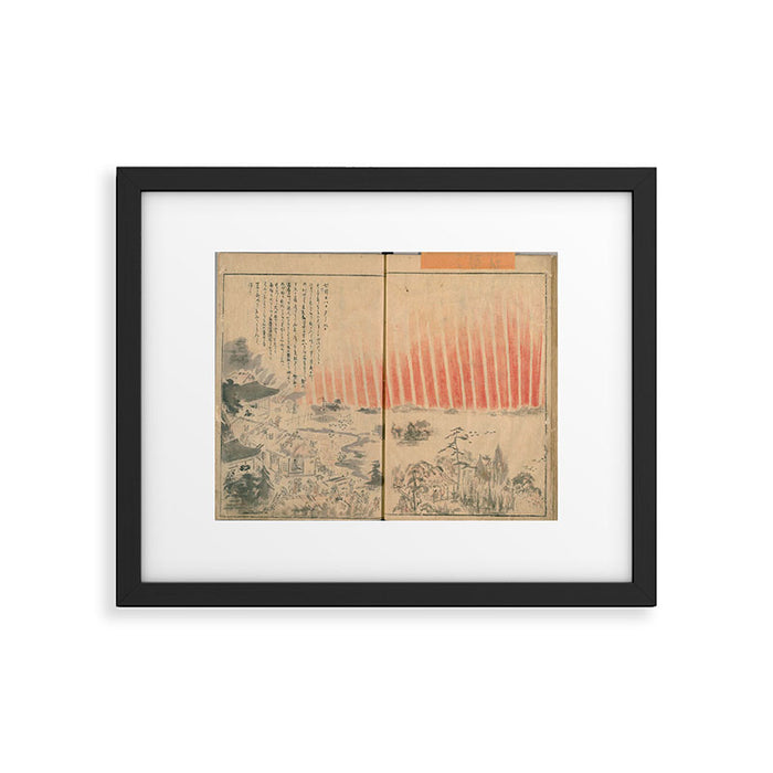 Aurora Borealis, Japan, 1770 Framed Art Print Gallery Image 1