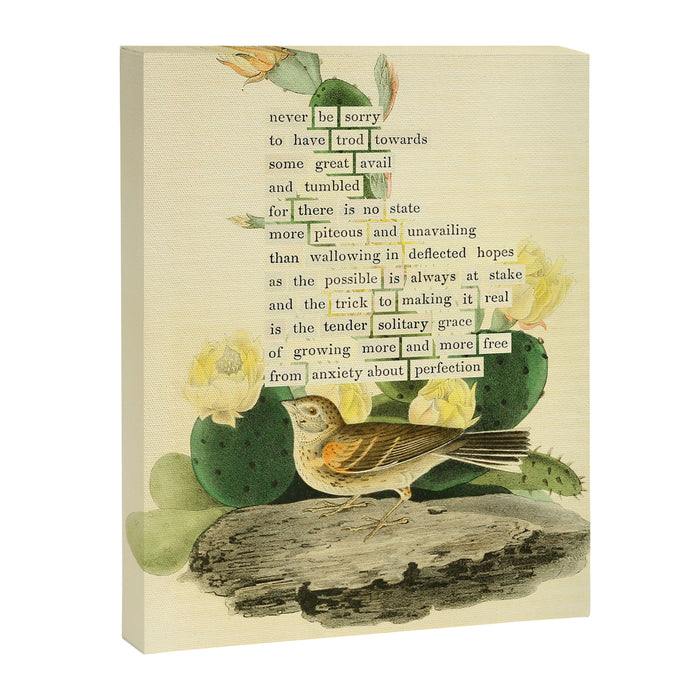 Bay-winged Bunting Divination from # An Almanac of Birds # Divinations for Uncertain Days Canvas Print Gallery Image 1
