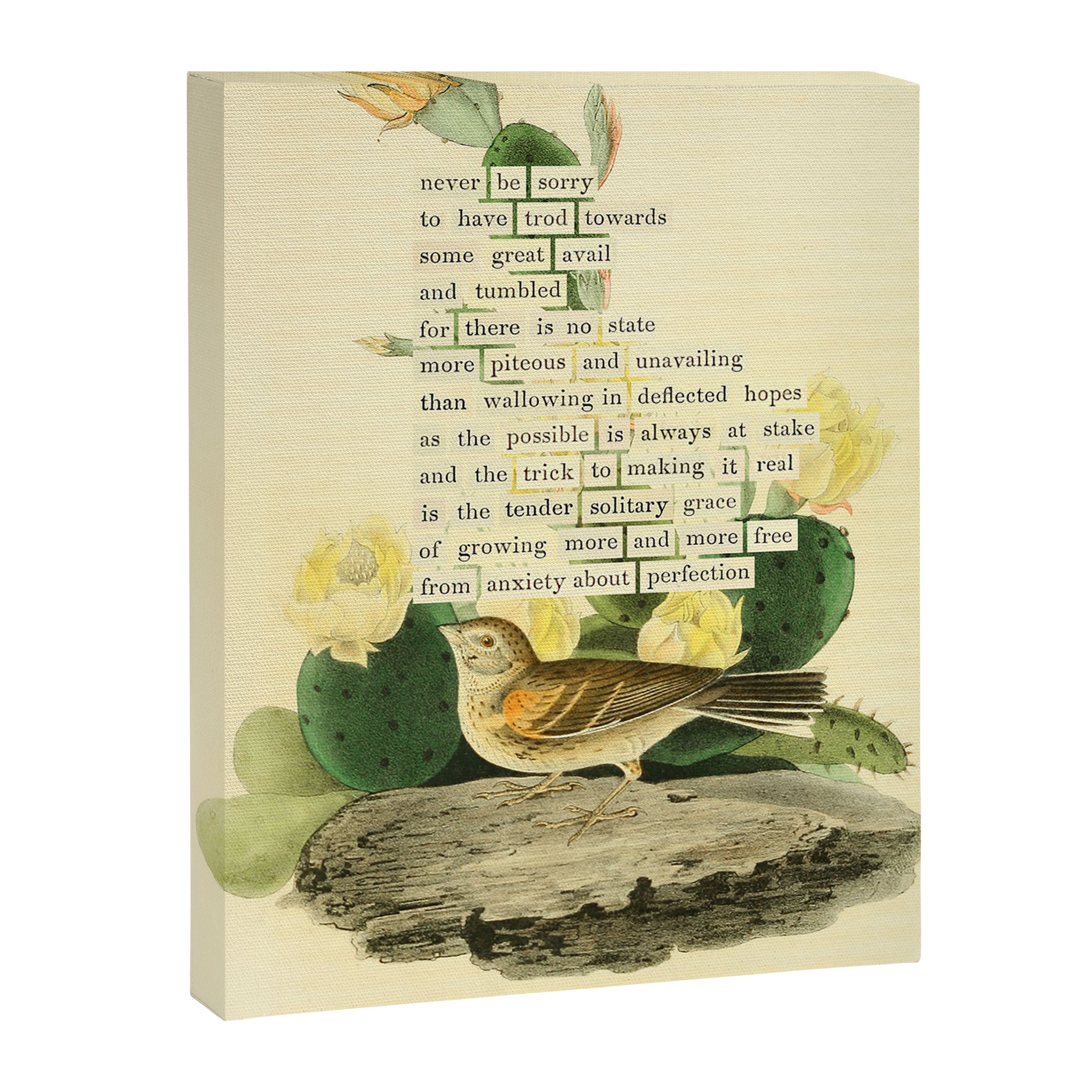 Bay-winged Bunting Divination from # An Almanac of Birds # Divinations for Uncertain Days Canvas Print Gallery Image 6