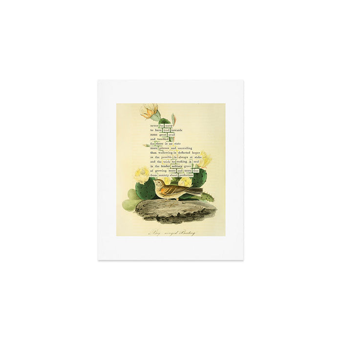 Bay-winged Bunting Divination from # An Almanac of Birds # Divinations for Uncertain Days Art Print Gallery Image 1