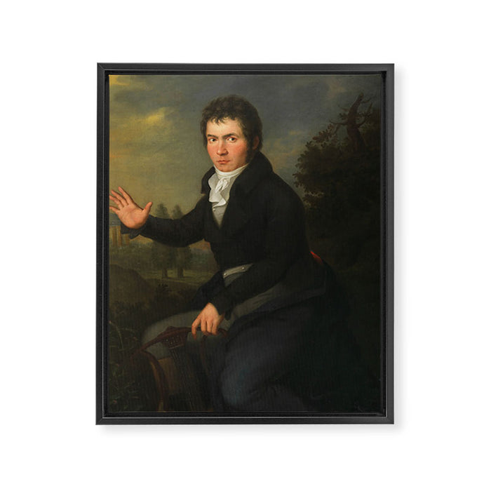 Beethoven by Josef Willibrord Mähler circa 1804-1805 Framed Canvas Print Gallery Image 1