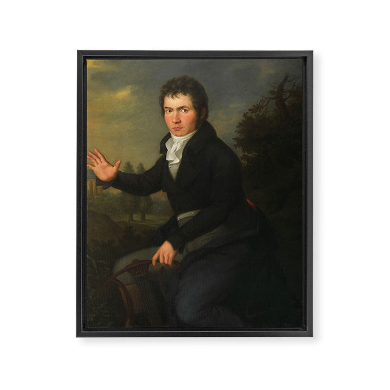 Beethoven by Josef Willibrord Mähler circa 1804-1805 Framed Canvas Print Gallery Image 6
