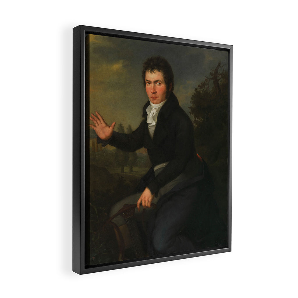 Beethoven by Josef Willibrord Mähler circa 1804-1805 Framed Canvas Print Gallery Image 2
