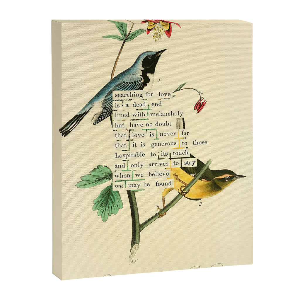 Bird Divinations: Black-Throated Blue Wood-Warbler (about: almanacofbirds.org) Canvas Print Gallery Image 6