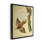 Bird Divinations: Brown Tree-creeper (about: almanacofbirds.org) Framed Canvas Print Gallery Image 2
