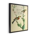 Bird Divinations: Chestnut-Sided Wood Warbler (about: almanacofbirds.org) Framed Canvas Print Gallery Image 2