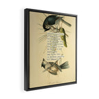 Bird Divinations: Crested Titmouse (about: almanacofbirds.org) Framed Canvas Print Gallery Image 2